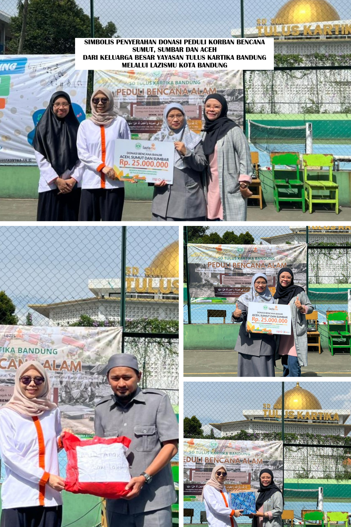 Donasi Bagi Korban Bencana Sumatera Utara, Sumatera Barat dan Aceh 